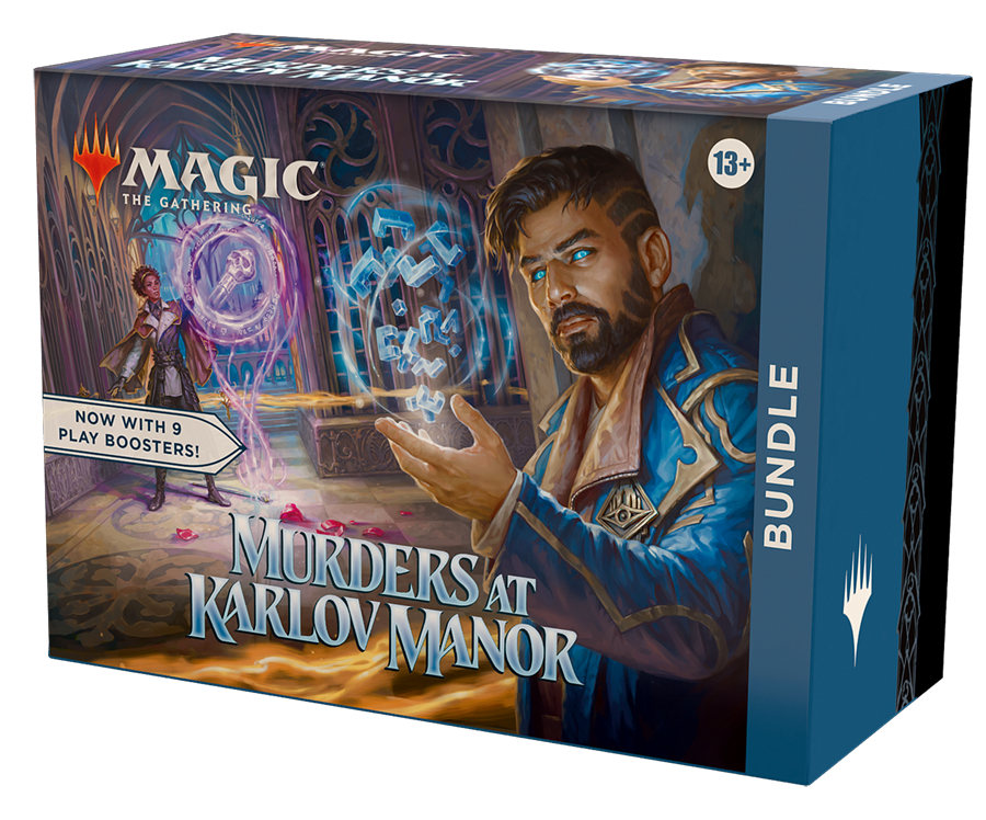 PRE-ORDER Magic: The Gathering Murders at Karlov Manor Bundle - 9 Play Boosters, 30 Land cards + Exclusive Accessories
